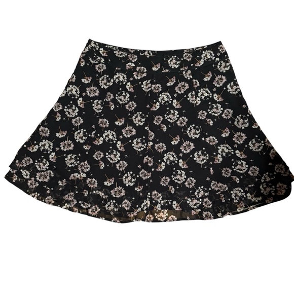 White House Black Market Abstract Floral Flounce Skirt Size 16 - Picture 1 of 7